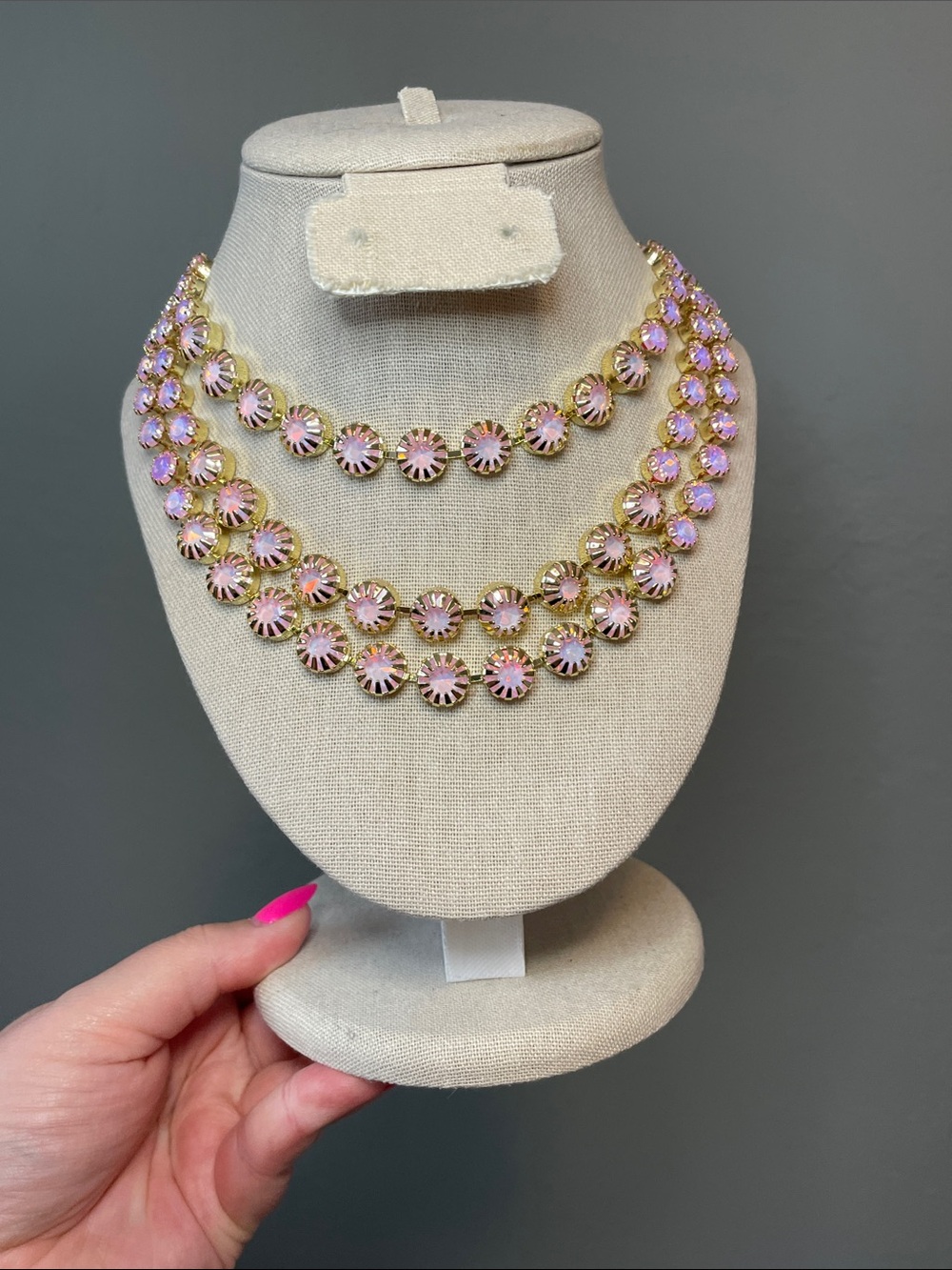 Feed Me Gems "Pink Opal Blooms Dopamine Diva Necklace" - NEW $199 MSRP